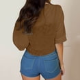 thumbnail image 5 of Frostluinai Women Tie Front Chiffon Shrug Half Sleeve Cropped Sheer Bolero Shrug Cardigan Lightweight Summer Dressy Casual Cardigans, 5 of 10