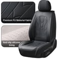 thumbnail image 3 of 2024-2026 for CHEVROLET TRAX Seat Cover, Waterproof Faux Leather 5 Piece Full Set Wear Resistance Suitable for All Seasons, Black Car Seat Covers, Airbag-Compatible, 3 of 7