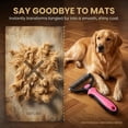 thumbnail image 4 of Removes Tangles Knots and Loose Fur Deshedding Dog Brush Undercoat Rake Pet Brush for Long Hair Dematting Comb for Dogs and Cats Grooming Tool, 4 of 8