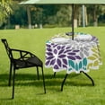 thumbnail image 7 of Coolnut 60" Dahlia Round Tablecloth, Waterproof Outdoor Tablecloth with Umbrella Hole and Zipper, for Kitchen Dining Picnic Party Home Decor, 7 of 7
