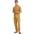 thumbnail image 2 of Mecwer Men's Cotton Lightweight Button Down Pajama Set, Long Cotton Pjs【FBA】, 2 of 8