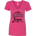 thumbnail image 3 of Inktastic Blessed Nana Grandma Women's V-Neck T-Shirt, 3 of 5