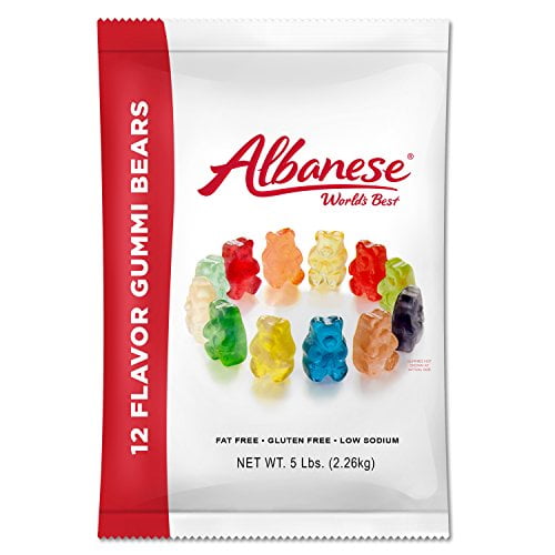 Albanese Candy, 12 Flavor Gummi Bears, 5 Pound Bag