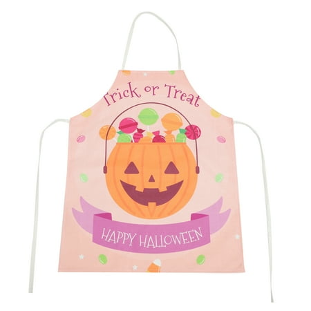 

OUNONA 1pc Creative Halloween Apron Flax Baking Cooking Apron for Home Kitchen