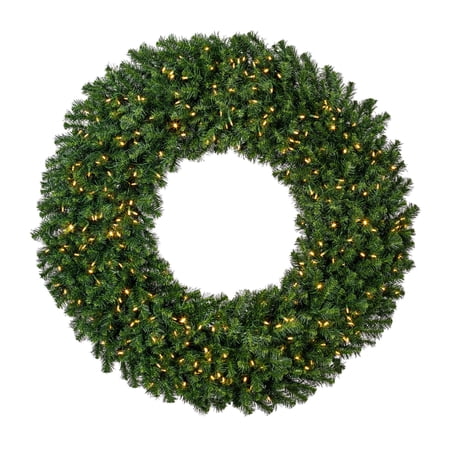 Vickerman 60 Douglas Fir Artificial Christmas Wreath Warm White LED Lights