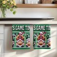 thumbnail image 7 of Fall Rugby Kitchen Towels Set of 3, Modern Abstract Gnomes Green Absorbent Dish Towels for Kitchen, Microfiber Hand Towel, Quick Drying Tea Towel for Cleaning Decorative Dishcloths, 7 of 7