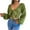 Green-Sweaters, variant on AGWOLF Cropped Sweaters for Women Slim V Neck Bow Pullover Fashion Knitted Lantern Long Sleeve Jumper Tops