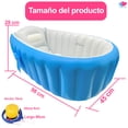 thumbnail image 2 of Bañera Inflable para Bebé EcoBaby Original Azul con Bomba de Inflado, 2 of 12