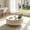 BaseBeige, variant on Kevinplus Fiberglass Travertine Coffee Table with Recessed Base Coffee Table for Living Room, No Need Assembly, 31.50 x 19.69 x 12.8 inch