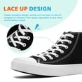 thumbnail image 3 of Kids High Top Canvas Sneakers Girls Boys Lace Up Classic Casual Shoes Toddler Comfy Fashion Running Walking Shoes Indoor Outdoor, 3 of 8