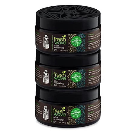 Fresh Wave Odor Removing Gel, 7 oz. | Pack of 3 | Odor Absorbers for Home | Safer Odor Relief | Natural Plant-Based Odor Eliminator | Every 7 oz. lasts 15-30 Days | For Cooking, Trash & Pets
