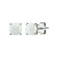 thumbnail image 6 of Brilliance Fine Jewelry Created Opal and White Cubic Zircoina Pendant Necklace and Studs Set in Sterling Silver, 6 of 8