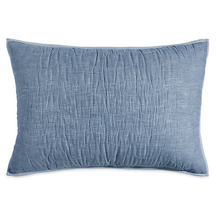 DKNY Cotton Voile Quilt in Blue Chambray Twin