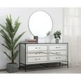 thumbnail image 3 of Elegant Decor 60 inch mirrored 6 drawers chest in black, 3 of 5