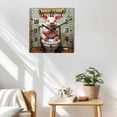 thumbnail image 3 of Bathroom Pig Wooden Wall Clock Silent Non Ticking, Toilet Animals Vintage Square Wall Clocks Battery Operated, Decor Clock for Home Office, Living Room, Kitchen, 12 Inch, 3 of 9