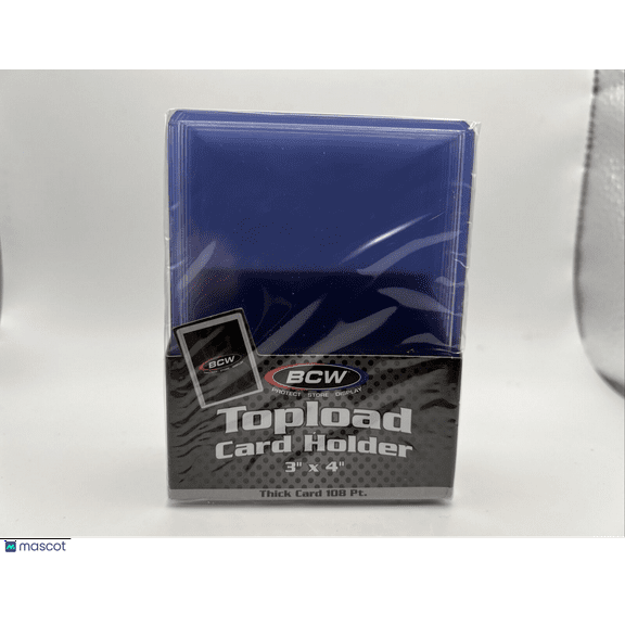 BCW 3X4 Thick Card Toploaders 1 Pack of 10 for up to 108pt Cards