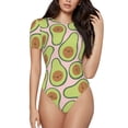 thumbnail image 2 of Picia Cute Avocado Womens One Piece Swimsuits Modest Tummy Control Bathing Suits Lace Up Slimming Swim Suit-X-Large, 2 of 9
