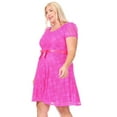 thumbnail image 4 of Women's Plus Size Lace Short Sleeve Party Midi Dress, 4 of 6