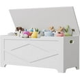 thumbnail image 5 of GarveeHome 39.4" Storage Chest, Wooden Storage Bench with Safety Hinges, Easy Assembly, Large Toy Chest for Entryway, Living Room, Bedroom, 5 of 5