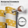 thumbnail image 6 of 1 Panel Outdoor Curtains for Patio Waterproof 54"x108" Spring Bees Daisy Weatherproof Privacy Outsides Curtains, Rustic Tulips Dots Yellow Striped Burlap Grommet Thermal Drapes for Cabana Porch, 6 of 8