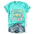 thumbnail image 5 of Endives Women's Short Sleeve T-shirt Plus Size Teacher Shirt Womens Graphic T Shirt Summer Tops Funny Print Crew Neck Casual Loose Cute T Shirts T Shirts for Women Mint Green M, 5 of 8