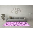 thumbnail image 3 of Ahgly Company Indoor Round Abstract Pink Modern Area Rugs, 3' Round, 3 of 4