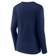 thumbnail image 3 of Women's Navy Milwaukee Brewers Victory Script Long Sleeve V-Neck T-Shirt, 3 of 3