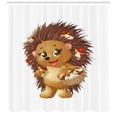 thumbnail image 2 of Ambesonne Hedgehog Shower Curtain, Mushroom Eating Food, 69"Wx84"L, Pale Caramel Brown, 2 of 2