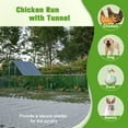 thumbnail image 6 of Large Metal Chicken Coop Run Backyard Hen House Poultry Habitat Cage Walk in Chicken Run with Waterproof & Anti-UV Cover, Outdoor Cage Peak Hen House for Yard Farm, 313.03x80.67x80 in., 6 of 8