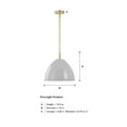 thumbnail image 6 of Designers Fountain Biba 15 inch 1-Light Brushed Gold Modern Pendant Light Grey Sky Metal Shades, D287M-15P-BG, 6 of 9