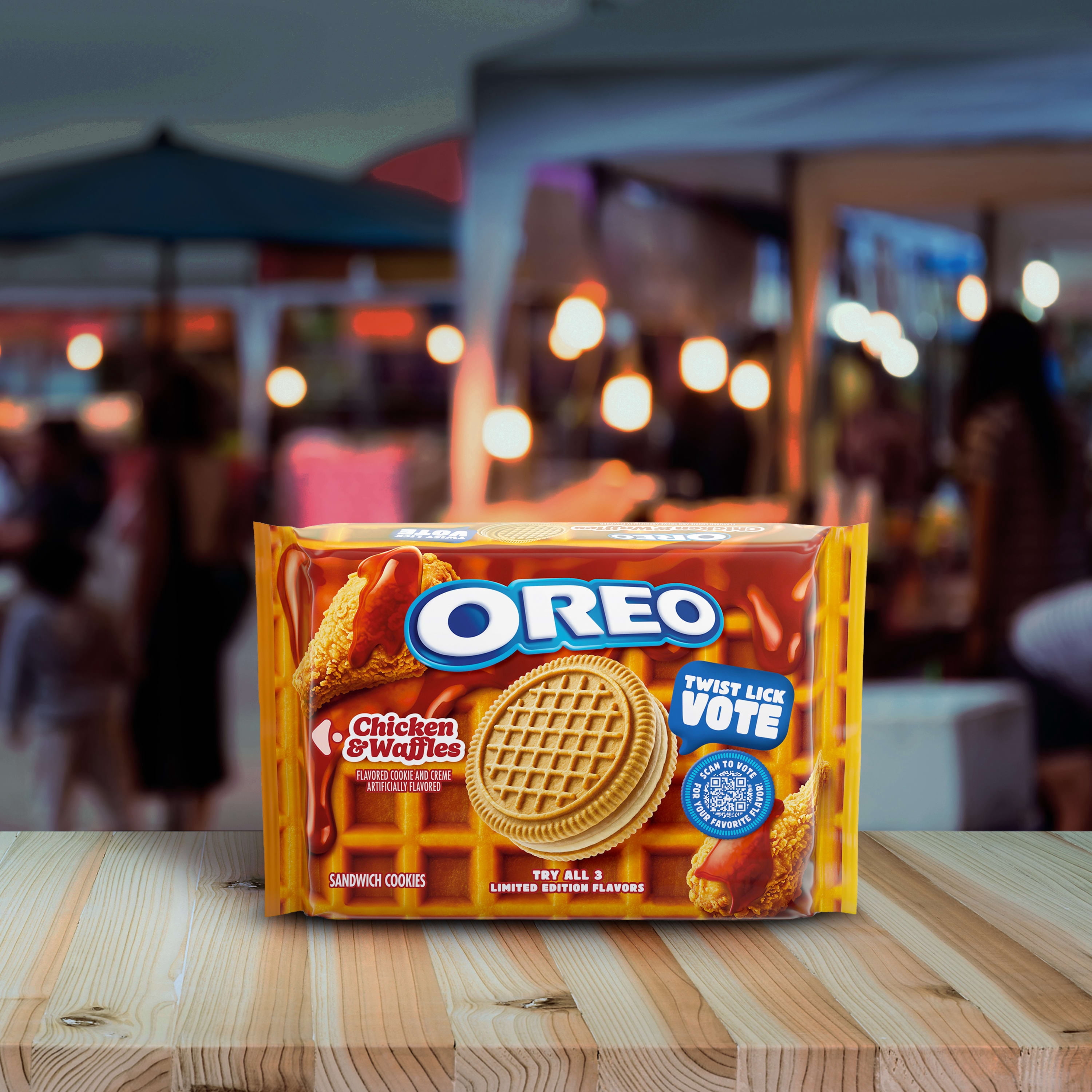 OREO Chicken and Waffles Sandwich Cookies, Limited Edition, 10.68 oz
