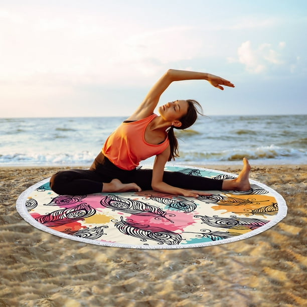 Large round beach towel sale