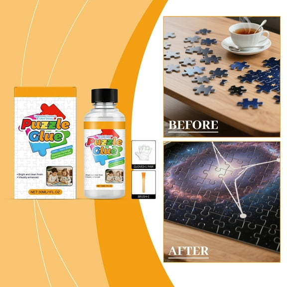 HEROOY Puzzle Glue Quickly Set Non-Yellowing Adhesive For Permanent DIY Puzzle Preservation Display Y