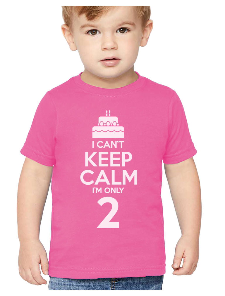 Keep Calm It's My 2nd Second Birthday T-Shirt Tee Gift For 2 Year Old 