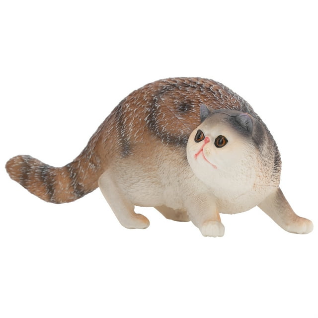 Cat Model, Comfortable Hand Feeling Wear Resistant Desktop Cat Model Superior Performance For Office For Home Gray
