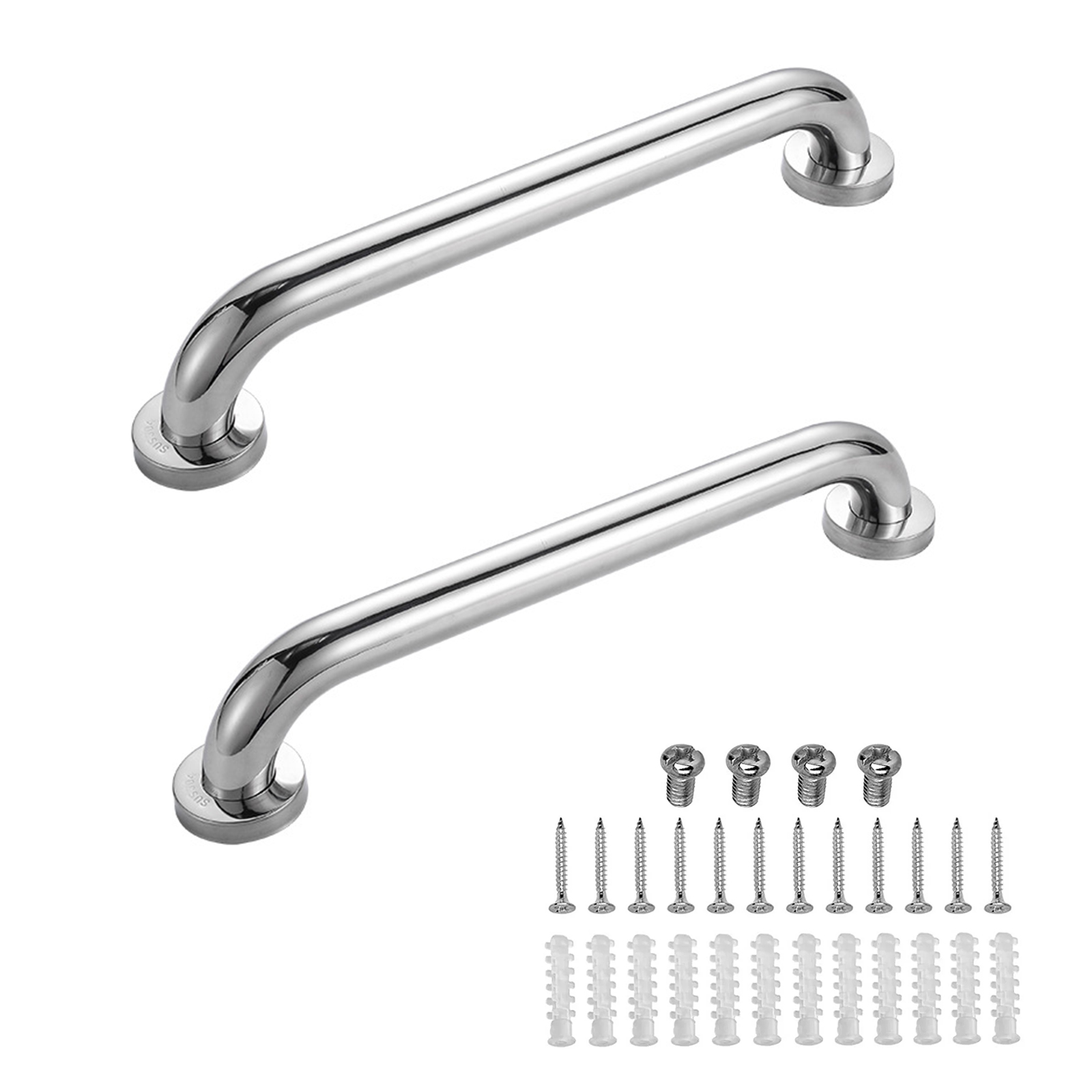 DERCLIVE 2 Pack Shower Grab Bar, Stainless Steel Bathroom Grab Bar, Shower Handle, Bath Handle