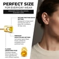 thumbnail image 3 of SuperJeweler 0.60 Carat Citrine Stud Earrings for Women in 14 Karat Yellow Gold Filled , Elegant Citrine Earrings for Women, Classic Stud Earrings, 3 of 7