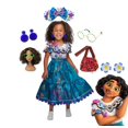 thumbnail image 2 of Encanto Girls Mirabel Dress Vestido Charm Cosplay Disfraz Fancy Disney Princess vestidos bolsa gafas para cumpleaños carnaval Party5-6T (Tag130) Gao Jinjia LED, 2 of 2