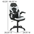 thumbnail image 6 of Flash Furniture Optis Black Gaming Desk and White/Black Racing Chair Set with Cup Holder, Headphone Hook, and Monitor/Smartphone Stand, 6 of 12