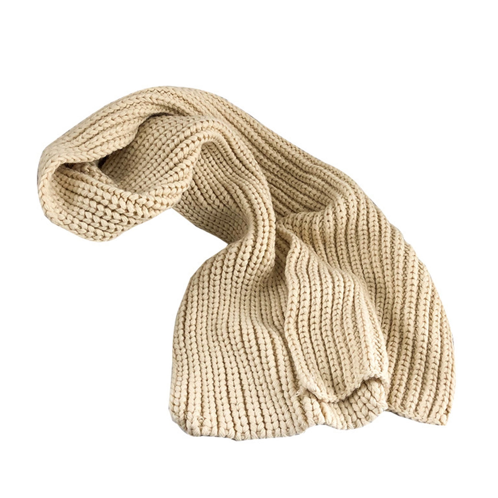 【超お買い得!】 Women Keep Soft Thickened Plain Color Solid Knitted Scarf Clothing