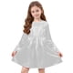 thumbnail image 4 of Vestido de fiesta plisado brillante de manga larga para niños, 4 of 9