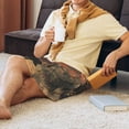 thumbnail image 5 of Rateoe 1860s Style American Cowboy Print Men's Lounge Shorts – Soft & Breathable Pajama Bottoms with Pockets, Elastic Waistband, Lightweight Sleepwear for Nightwear & Loungewear-Medium, 5 of 6