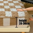 thumbnail image 4 of XIAOLE Mattress Cover Fitted Sheet Winter Thickened Plush Mattress Protector, Non-Slip Breathable Comfortable Mattress Pad Cover Warm Skin-Friendly Mattress Topper For Bedroom Bedding, Khaki, 4 of 9