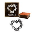 thumbnail image 1 of Printtoo Square Flower Wreath Wooden Rubber Stamp Card Making Craft Stamps-2 x 2 Inches, 1 of 2