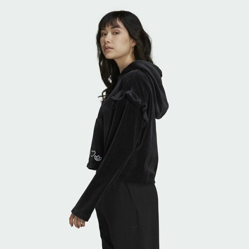 Adidas Originals GN3050 Women's Black Cotton Blend Activewear Hoodie AC138 (S)