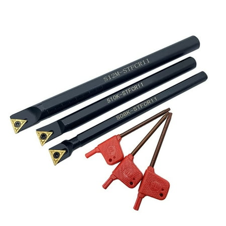 

91° Turning Holder S08K/S10K/S12M-Stfcr11 With 3Pcs Tcmt21.51 Carbide Inserts