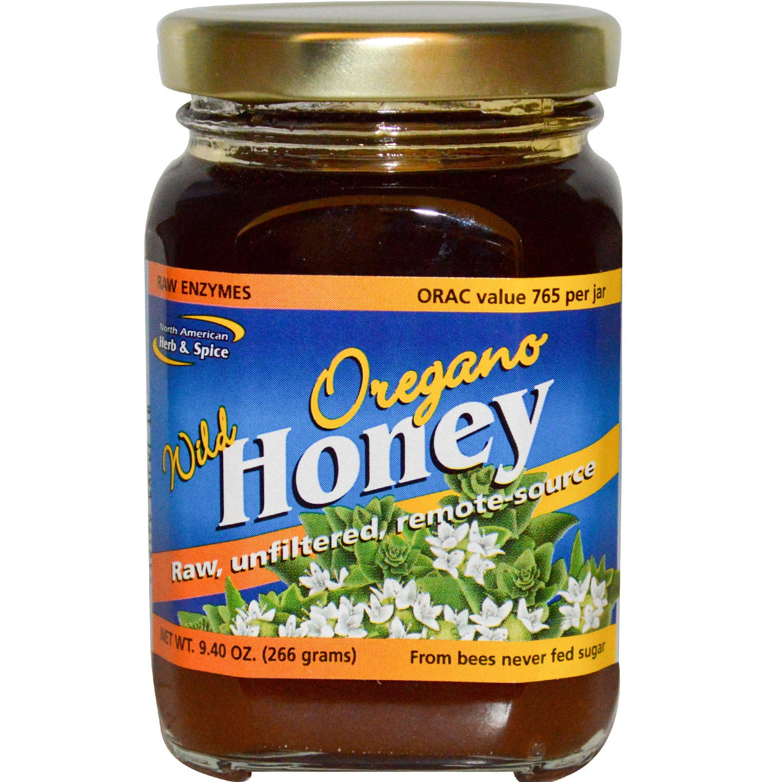 North American Herb & Spice Wild Oregano Honey, 9.40 oz (266 g