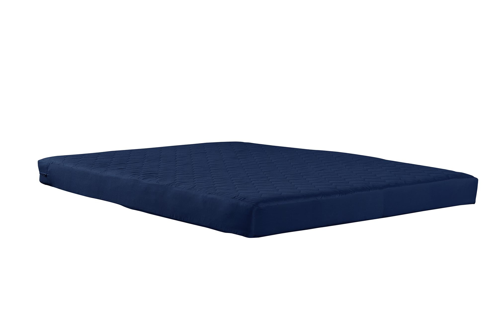 DHP Value 6 Inch Thermobonded Polyester Filled Quilted Top Bunk Bed Mattress, Full, Navy