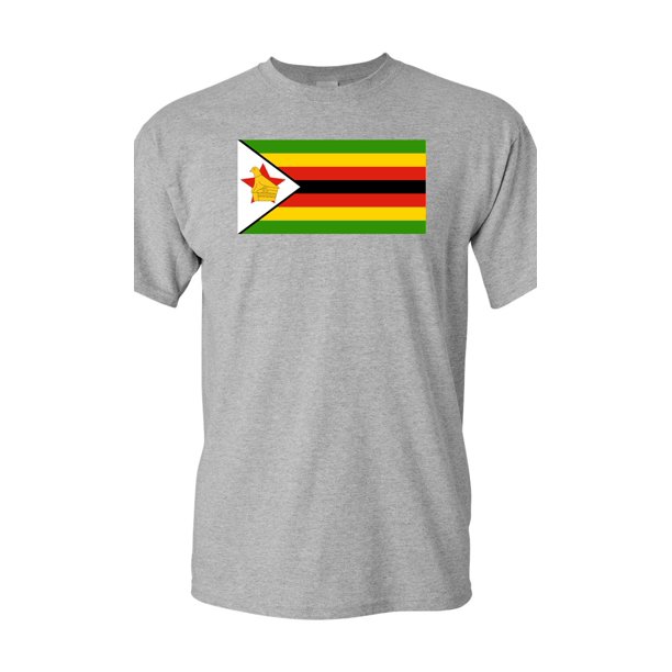 City Shirts Zimbabwe Country Flag Adult DT TShirt Tee