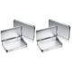 thumbnail image 1 of Caja de Lata de Metal Rectangular con Tapa Tapa con Bisagras de Metal Caja de Lata Vacía de Metal Contenedor Caja de Lata de Almacenamiento Plateada, 4 Piezas, 1 of 5